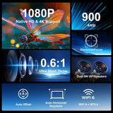 HY450 - Projecteur Smart Home Theater HD 1080p 8K